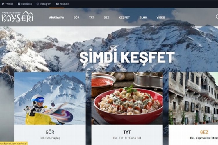 Yeni turizm portalı Kayseri Büyükşehir'den