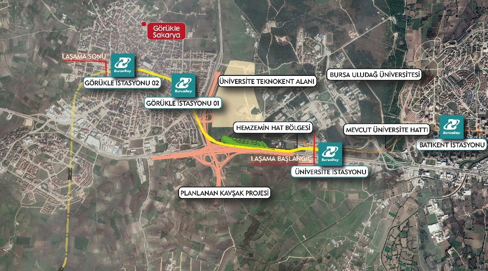 Bursa Görükle'ye metro hattı